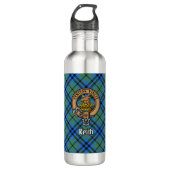Bouteille D'eau Clan Keith Crest sur Tartan (Devant)