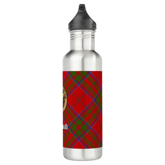 Bouteille D'eau Clan MacDonald de Keppoch Crest sur Tartan (Droite)