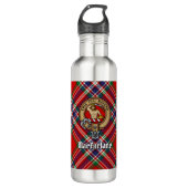 Bouteille D'eau Clan MacFarlane Crest sur Tartan (Devant)