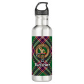 Bouteille D'eau Clan MacFarlane Crest sur Tartan de chasse moderne (Devant)