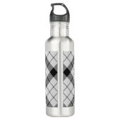 Bouteille D'eau Clan MacFarlane Crest sur tarte noir et blanc (Dos)