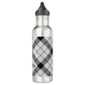 Bouteille D'eau Clan MacFarlane Tartan noir et blanc (Droite)