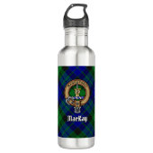 Bouteille D'eau Clan MacKay Crest sur Tartan (Devant)