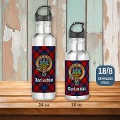 Bouteille D'eau Clan MacLachlan Crest sur Tartan