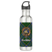 Bouteille D'eau Clan MacMillan Crest sur la chasse Tartan (Devant)