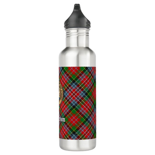 Bouteille D'eau Clan MacPherson Crest sur Tartan (Droite)