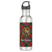 Bouteille D'eau Clan MacPherson Crest sur Tartan (Devant)