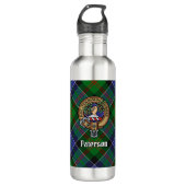 Bouteille D'eau Clan Paterson Crest sur Tartan (Devant)