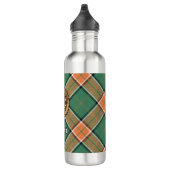Bouteille D'eau Clan Pollock Crest sur Tartan (Droite)
