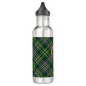 Bouteille D'eau Clan Scott Crest sur Green Tartan (Gauche)