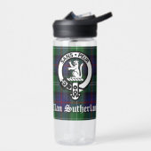 Bouteille D'eau Clan Sutherland Crest & Tartan (Gauche)