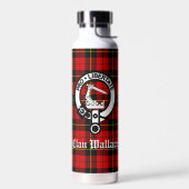 Bouteille D'eau Clan Wallace Crest Badge et Tartan (Gauche)