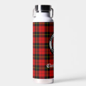 Bouteille D'eau Clan Wallace Crest Badge et Tartan (Avant)