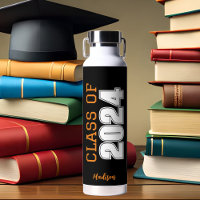 Classe Orange Noir de 2024 Graduation personnalisé
