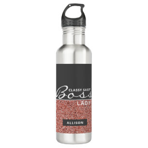 Bouteille D'eau Classy Sassy Boss Lady Drôle Citation Personnalisé