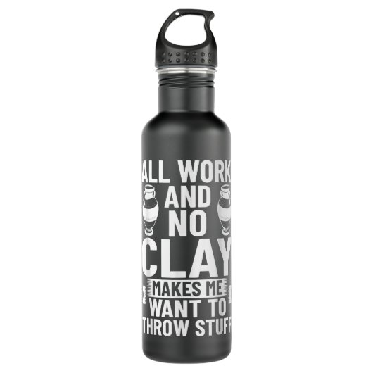 Bouteille D'eau Clayware Clay Ceramicist Sculpture Céramiques Pott (Devant)