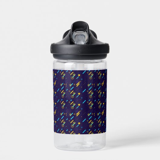 Bouteille D'eau Clear plastic sippy cup with a dark blue sleeve (Avant)