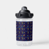 Bouteille D'eau Clear plastic sippy cup with a dark blue sleeve (Salle de sport)