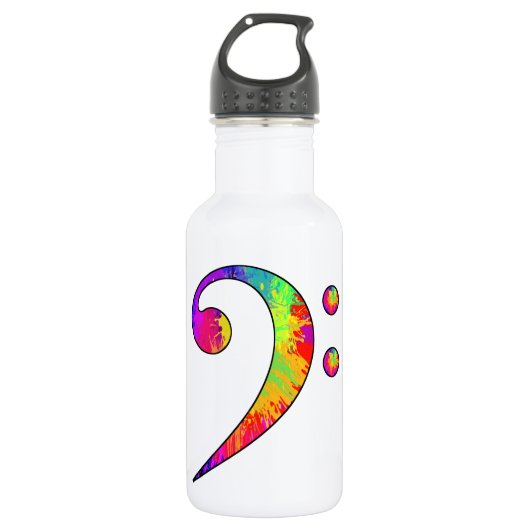 Bouteille D'eau Clef basse colorée (Devant)