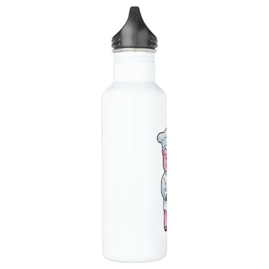 Bouteille D'eau Cochon comme cuire avec pot de Cuisine (Gauche)