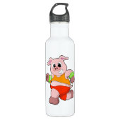 Bouteille D'eau Cochon en cours d'exécution (Devant)