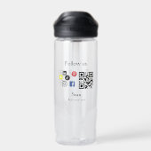 Bouteille D'eau Code-barres du site Web d'entreprise simple (Arrière)