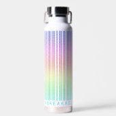 Bouteille D'eau Code-barres "INDESTRUCTIBLE" Couleurs arc-en-ciel (Avant)