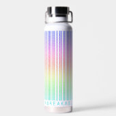 Bouteille D'eau Code-barres "INDESTRUCTIBLE" Couleurs arc-en-ciel (Arrière)