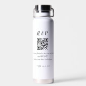 Bouteille D'eau Code QR de réponse pour site web de mariage avec n (Arrière)