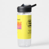 Bouteille D'eau Code QR minimal simple ajouter logo scanner nom du (Gauche)