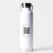 Bouteille D'eau Code QR personnalisé - Logo d'entreprise Texte du  (Avant)
