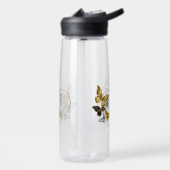 Bouteille D'eau Coeur aux papillons d'or (Gauche)