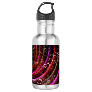 Bouteille D'eau Cœur d'amour Rideau Texture Sublimation