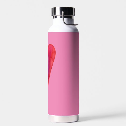 Bouteille D'eau Coeur d'aquarelle minimaliste (Gauche)