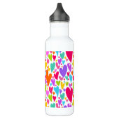 Bouteille D'eau Coeurs colorés super et romantiques Saint-Valentin (Gauche)