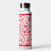 Bouteille D'eau Coeurs Confetti Rouge (Évier)