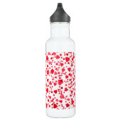 Bouteille D'eau Coeurs Confetti Rouge (Droite)