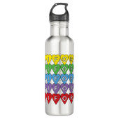 Bouteille D'eau Coeurs de Californie colorés (Devant)