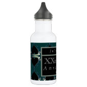 Bouteille D'eau Coeurs gothiques de mariage personnalisés (Gauche)