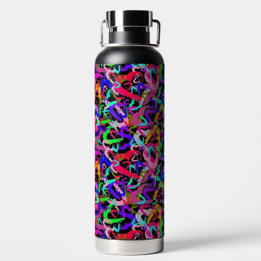 Bouteille d'eau Coeurs multiverse (Plage)