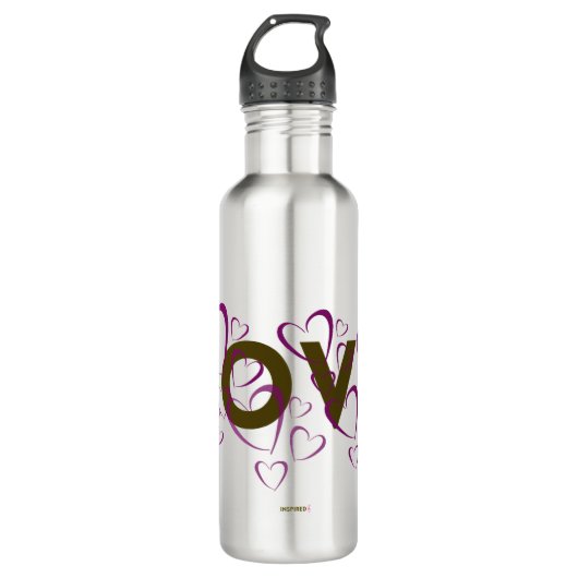 Bouteille D'eau Coeurs roses Love Water Bottle (Devant)