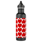 Bouteille D'eau Coeurs rouges Motif, Romantique, Amour (Droite)