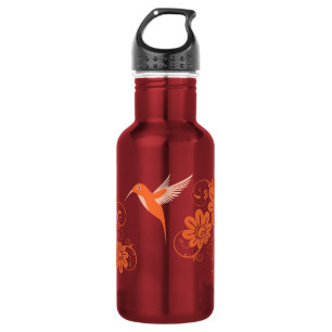Bouteille D'eau Colibri et fleurs