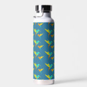 Bouteille D'eau Colibris exotiques Motif bleu (Plage)