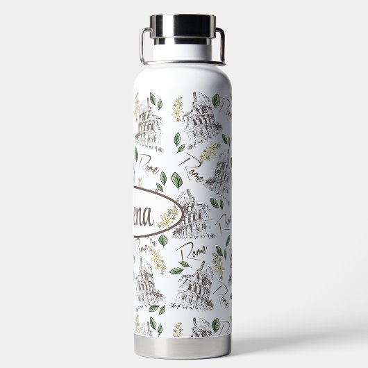 Bouteille D'eau Coliseo Romano con Flores para personalizar (Plage)