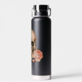 Bouteille d'eau Collage de crâne vintage Rosa (Arrière)