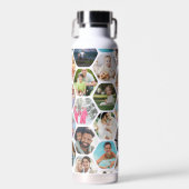 Bouteille D'eau Collage de photos multiples simple motif hexagonal (Avant)
