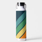 Bouteille D'eau Collage photo avec 4 photos Bandes rétro colorées (Avant)