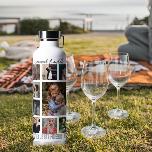 Bouteille D'eau Collage photo des meilleurs amis Customisés