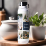Bouteille D'eau Collage Photo Famille Ensemble Est Notre Favori<br><div class="desc">Voici un possible texte de marketing pour une bouteille d'eau avec 11 photo carré mise en page collage pour la famille et 1 carré sur la gauche avec la citation Ensemble est notre endroit préféré à être : Vous cherchez un cadeau unique et personnalisé pour vos proches? Voulez-vous leur montrer...</div>